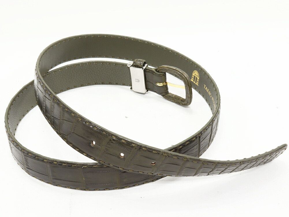 Other Other Takeo Nishida Crocodile Belt Leather Belt DUTY FREE for USA Size ONE SIZE - 2 Thumbnail