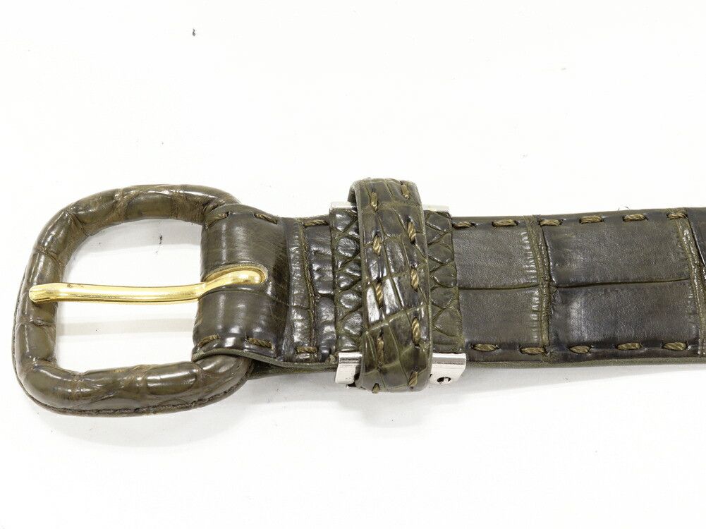 Other Other Takeo Nishida Crocodile Belt Leather Belt DUTY FREE for USA Size ONE SIZE - 4 Thumbnail