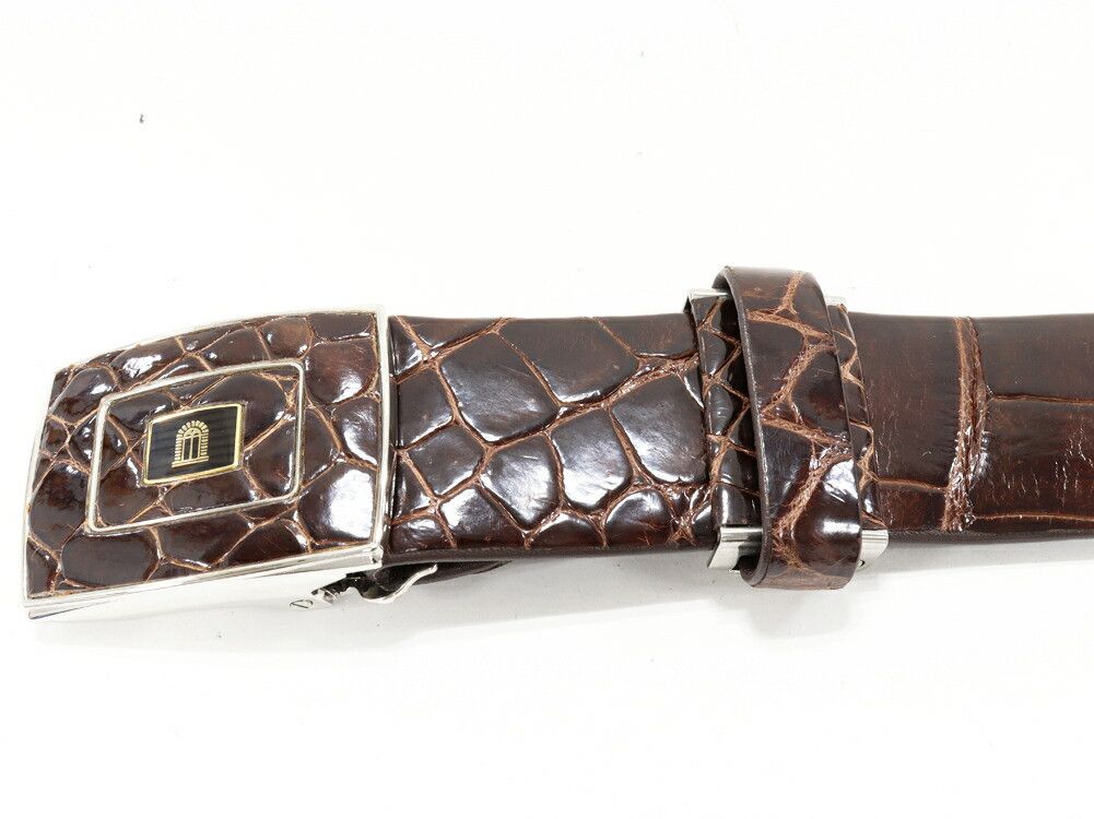 Other Other Takeo Nishida Crocodile Belt Leather Belt DUTY FREE for USA Size ONE SIZE - 4 Thumbnail