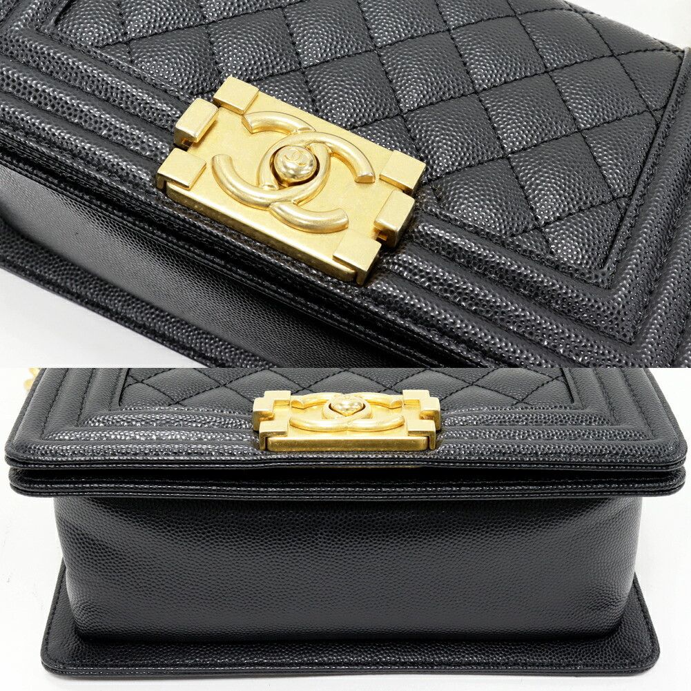Chanel Chanel Chanel Boy Chanel Caviar 2way Shoulder Bag Leather Shoulder Bag A67085 DUTY FREE for USA Size ONE SIZE - 6 Thumbnail
