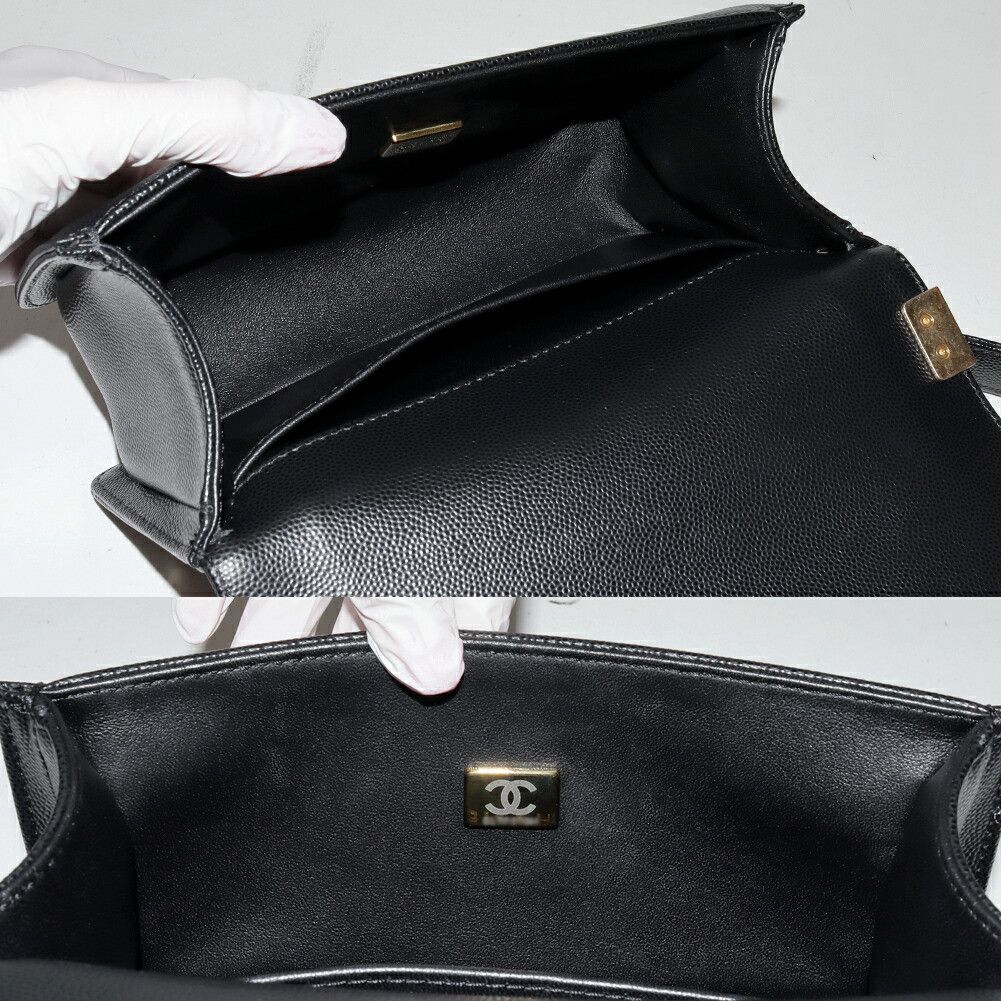 Chanel Chanel Chanel Boy Chanel Caviar 2way Shoulder Bag Leather Shoulder Bag A67085 DUTY FREE for USA Size ONE SIZE - 4 Thumbnail