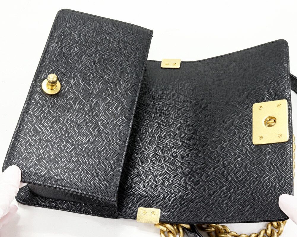 Chanel Chanel Chanel Boy Chanel Caviar 2way Shoulder Bag Leather Shoulder Bag A67085 DUTY FREE for USA Size ONE SIZE - 5 Thumbnail