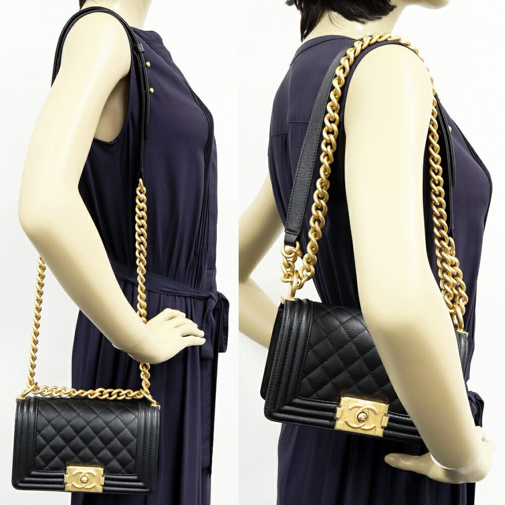 Chanel Chanel Chanel Boy Chanel Caviar 2way Shoulder Bag Leather Shoulder Bag A67085 DUTY FREE for USA Size ONE SIZE - 2 Thumbnail