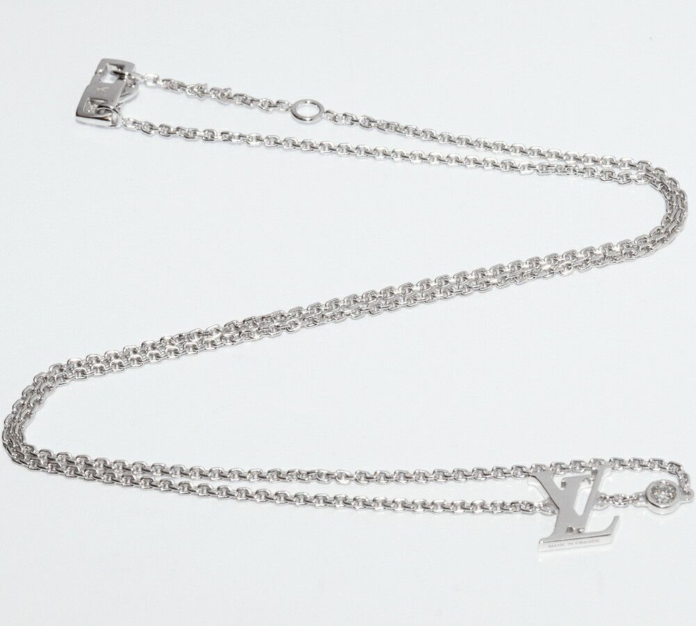 Louis Vuitton Louis Vuitton Louis Vuitton Idylle Blossom LV K18WG Pendant Necklace Metal Necklace Q93653 DUTY FREE for USA Size ONE SIZE - 3 Thumbnail