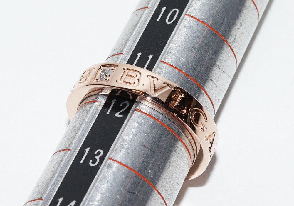 Bvlgari Bvlgari BVLGARI B.zero1 Au750 Pink Gold Diamond Ring Size 52 Crocodile skin Ring AN854185 341823 DUTY FREE for USA Size ONE SIZE - 2 Thumbnail
