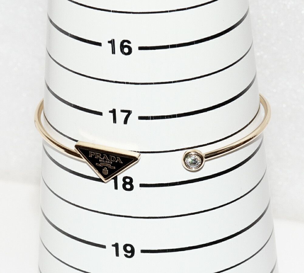 Prada Prada Prada Eternal Gold Au750 Diamond Bracelet Size 17 Crocodile skin Bangle 1JB403_2FKM_F02Z3 DUTY FREE for USA Size ONE SIZE - 2 Thumbnail