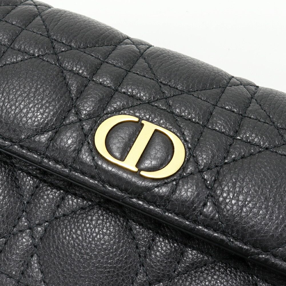 Dior Dior Dior Dior Caro Calfskin Long Wallet Leather Long Wallet S5039UWHC_M900 DUTY FREE for USA Size ONE SIZE - 5 Thumbnail