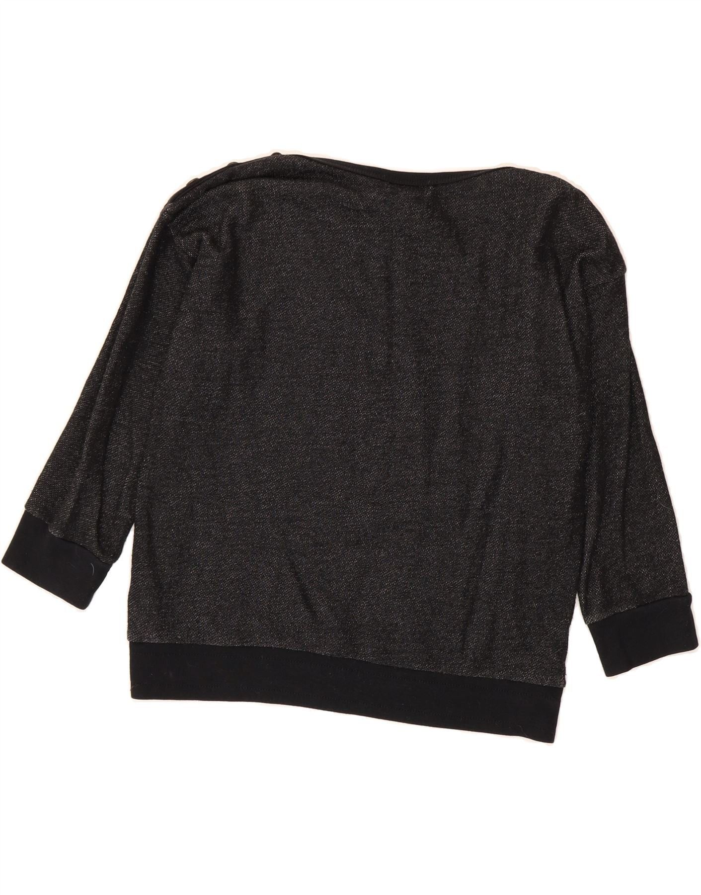 Ralph Lauren Womens Petite 3/4 Sleeve Sweatshirt Jumper UK 14 Medium Grey Size M / US 6-8 / IT 42-44 - 2 Thumbnail