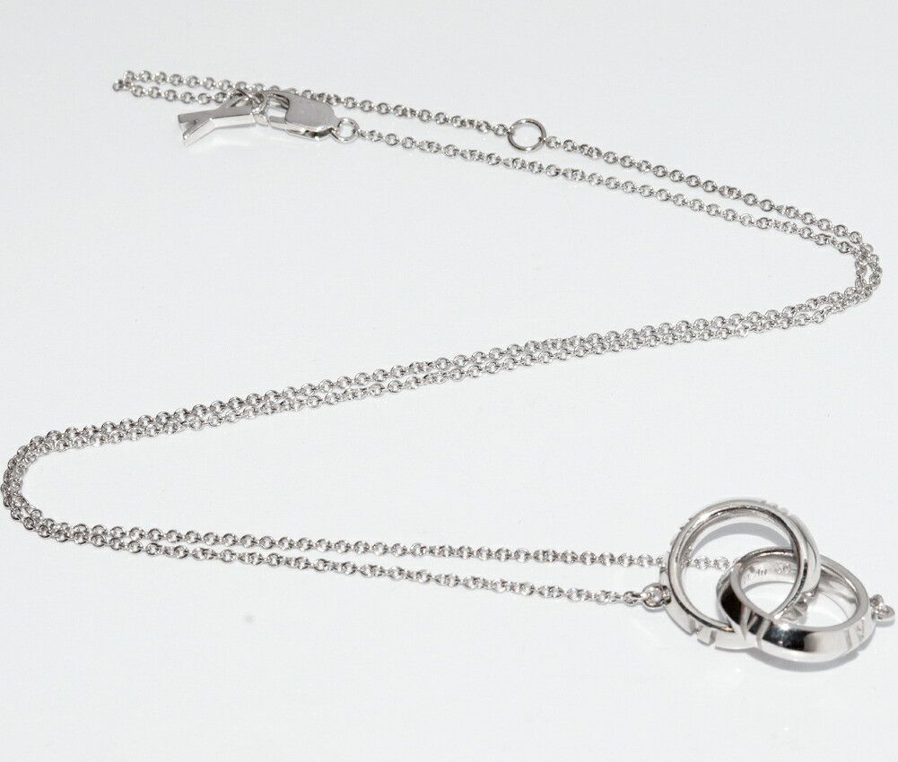 Tiffany & Co. Tiffany & Co. Tiffany & Co. K18WG Atlas X Closed Interlocking Pendant Necklace Metal Necklace DUTY FREE for USA Size ONE SIZE - 3 Thumbnail