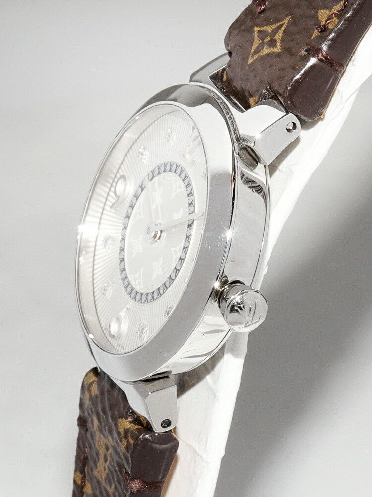 Louis Vuitton Louis Vuitton Louis Vuitton Tambour Slim Stainless Steel Metal Quartz Q12MG DUTY FREE for USA Size ONE SIZE - 3 Thumbnail
