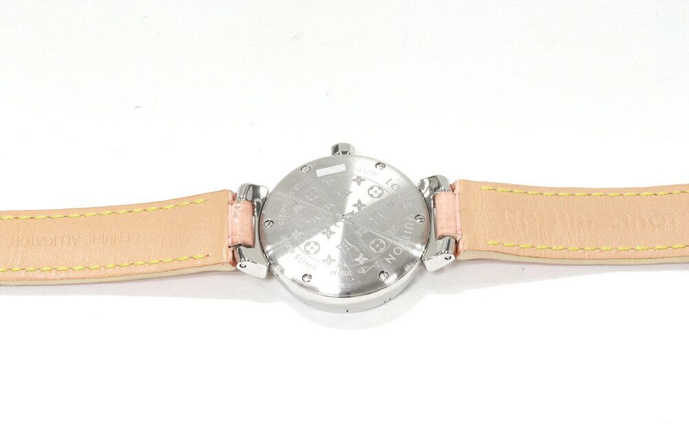 Louis Vuitton Louis Vuitton Louis Vuitton White Mother of Pearl Dial Tambour Forever Watch Q121P Metal Quartz Q121P DUTY FREE for USA Size ONE SIZE - 2 Thumbnail