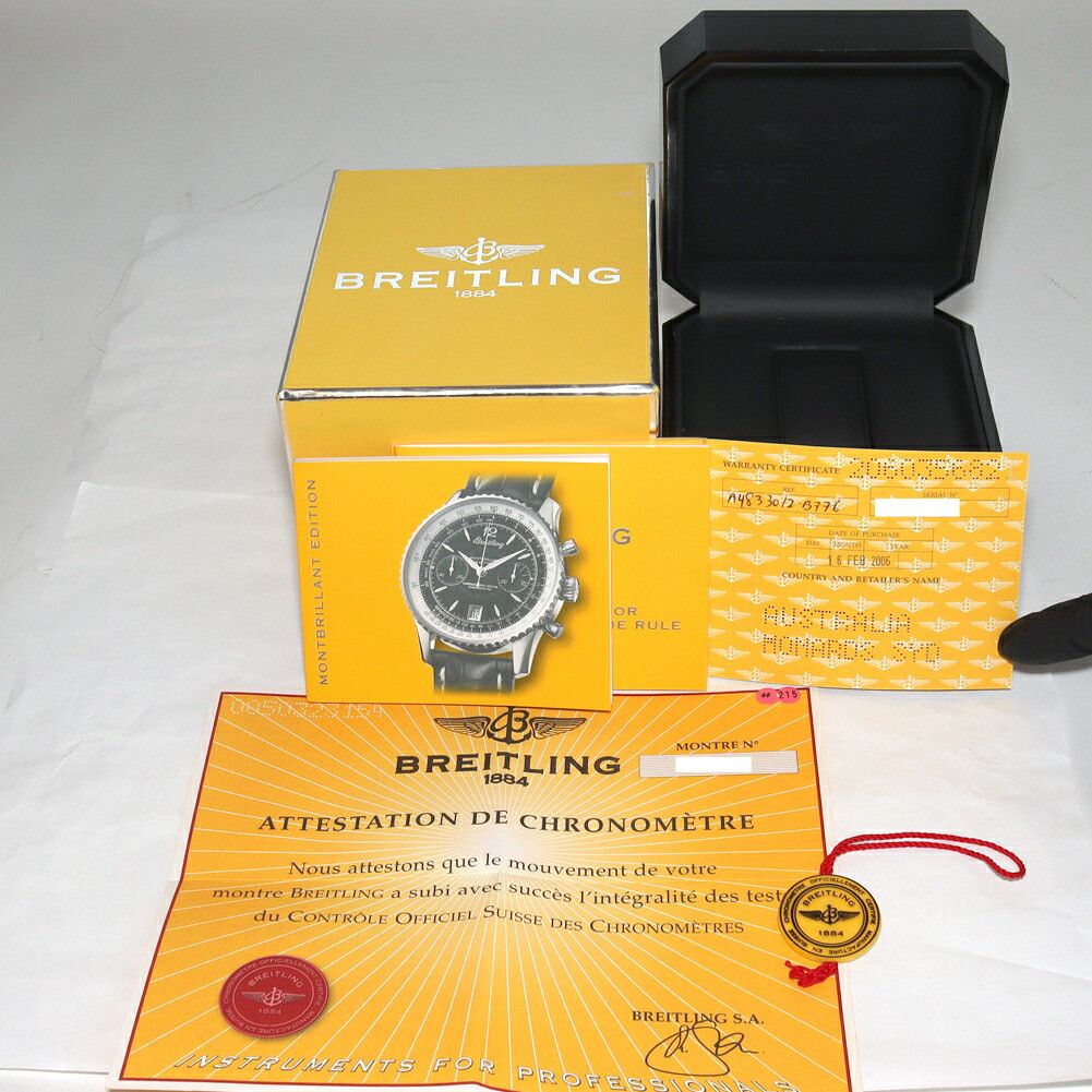 Breitling Breitling Breitling Black Dial Montbrillant Watch A48330 Metal Other A48330 DUTY FREE for USA Size ONE SIZE - 3 Thumbnail