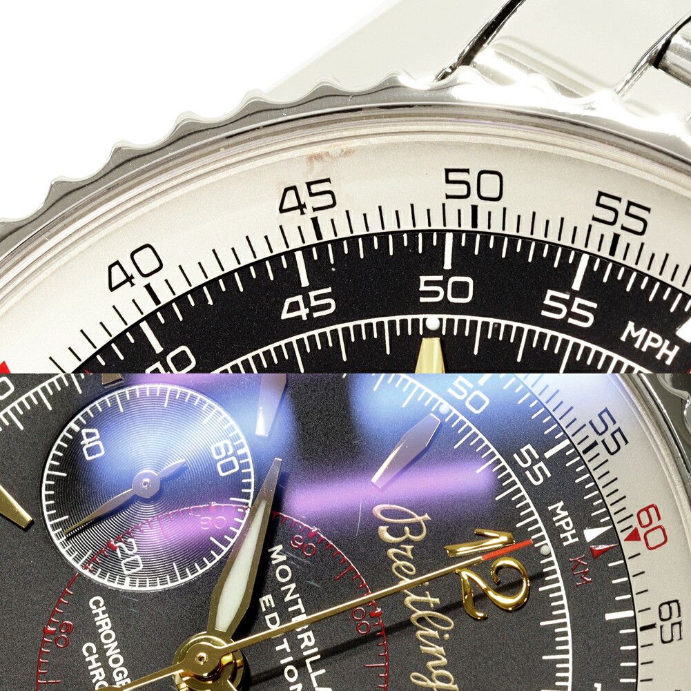 Breitling Breitling Breitling Black Dial Montbrillant Watch A48330 Metal Other A48330 DUTY FREE for USA Size ONE SIZE - 6 Thumbnail