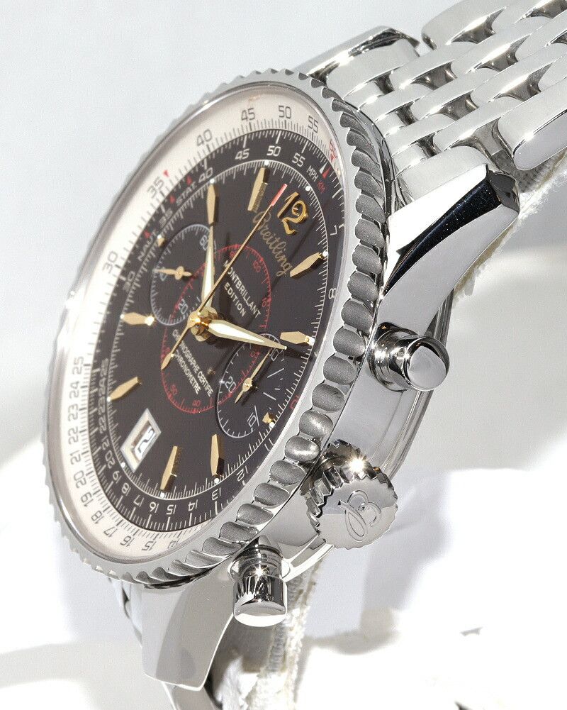 Breitling Breitling Breitling Black Dial Montbrillant Watch A48330 Metal Other A48330 DUTY FREE for USA Size ONE SIZE - 4 Thumbnail