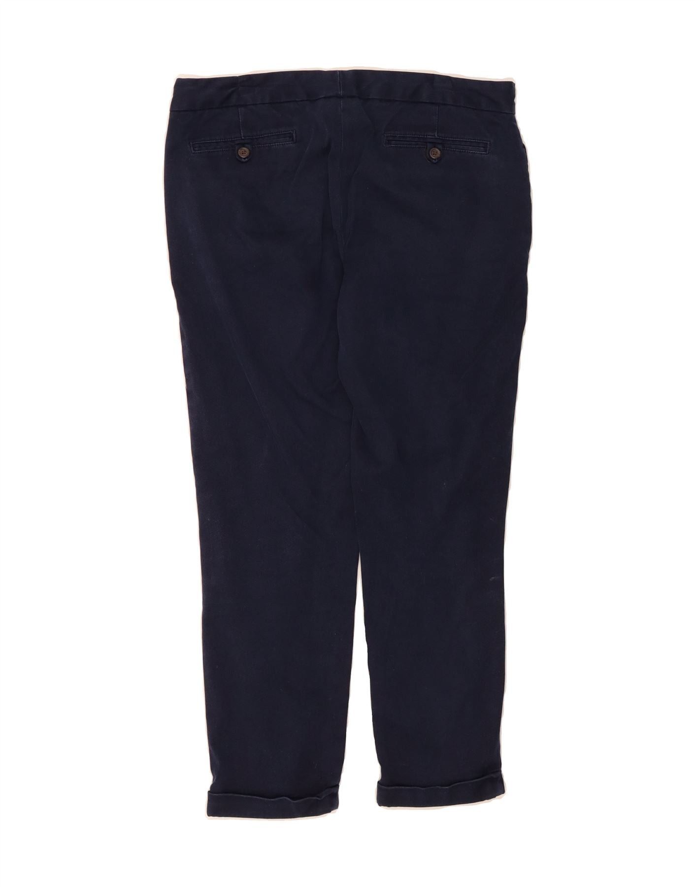 Ralph Lauren Womens Slim Cropped Trousers US 8 Medium W34 L26 Navy Blue Size 27" / US 4 / IT 40 - 2 Thumbnail