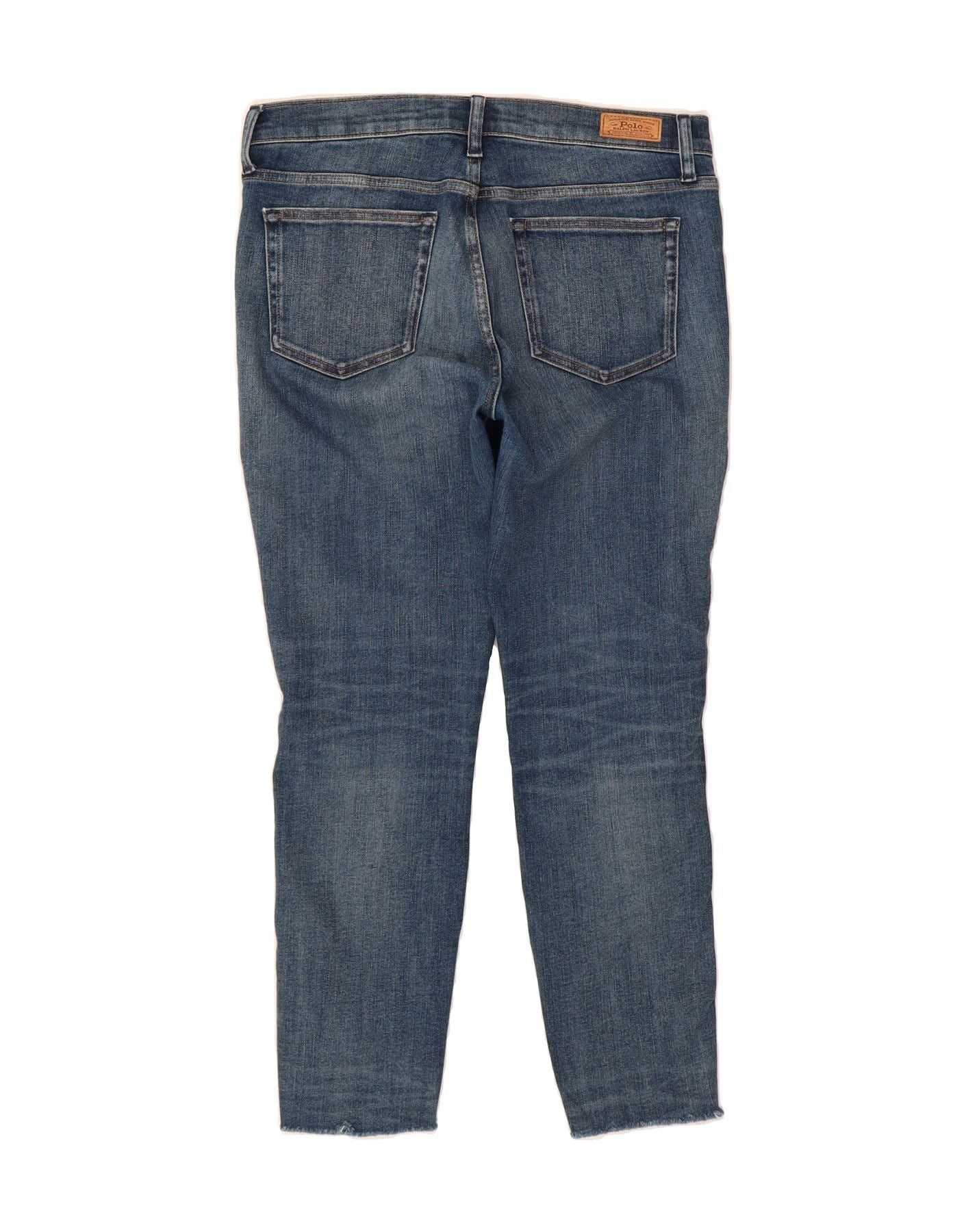 Polo Ralph Lauren Womens Slim Jeans W31 L27 Blue Cotton Size 42" / US 20 - 2 Thumbnail