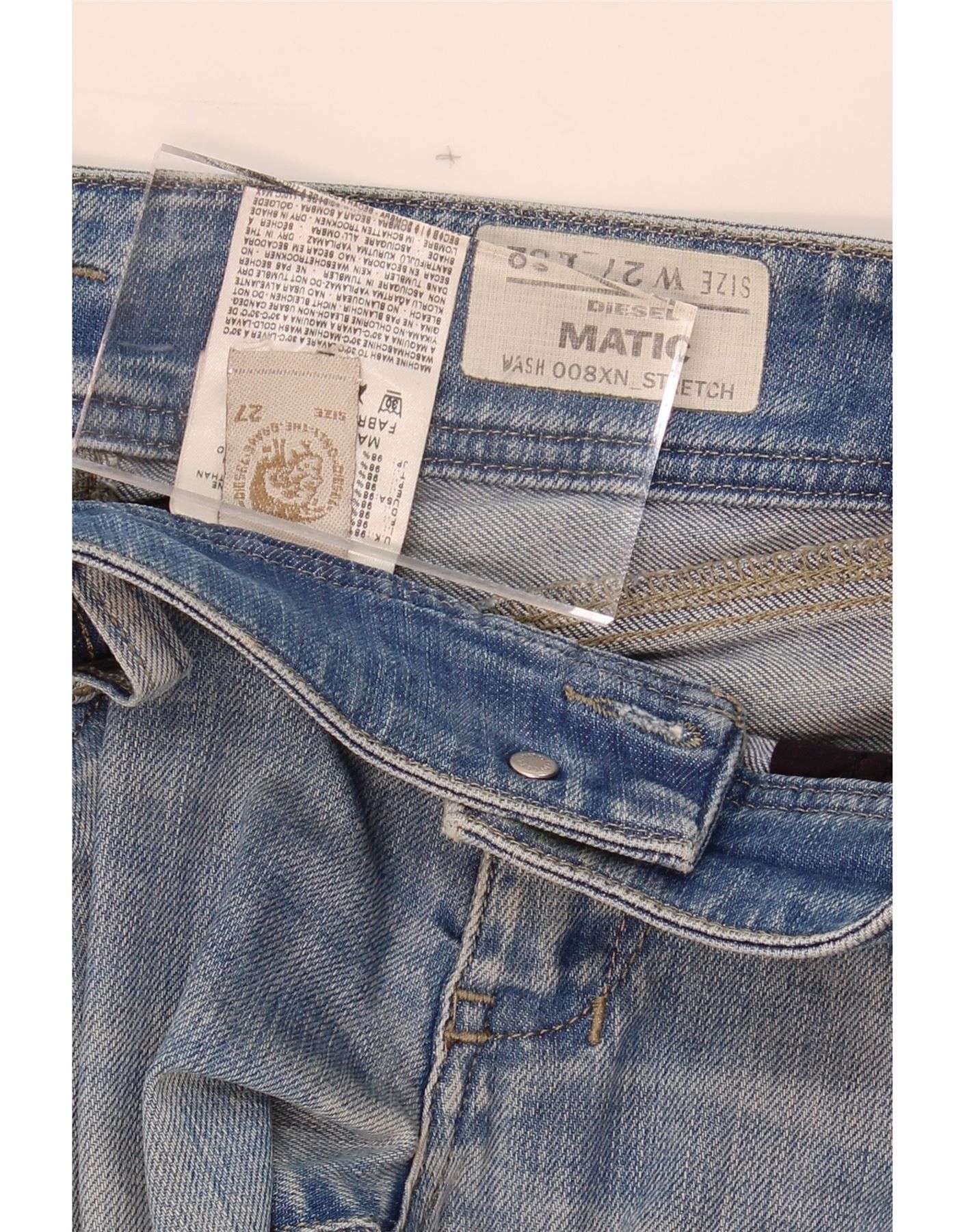 Diesel Womens Matic Slim Jeans W27 L32 Blue Cotton Size 42" / US 20 - 5 Thumbnail