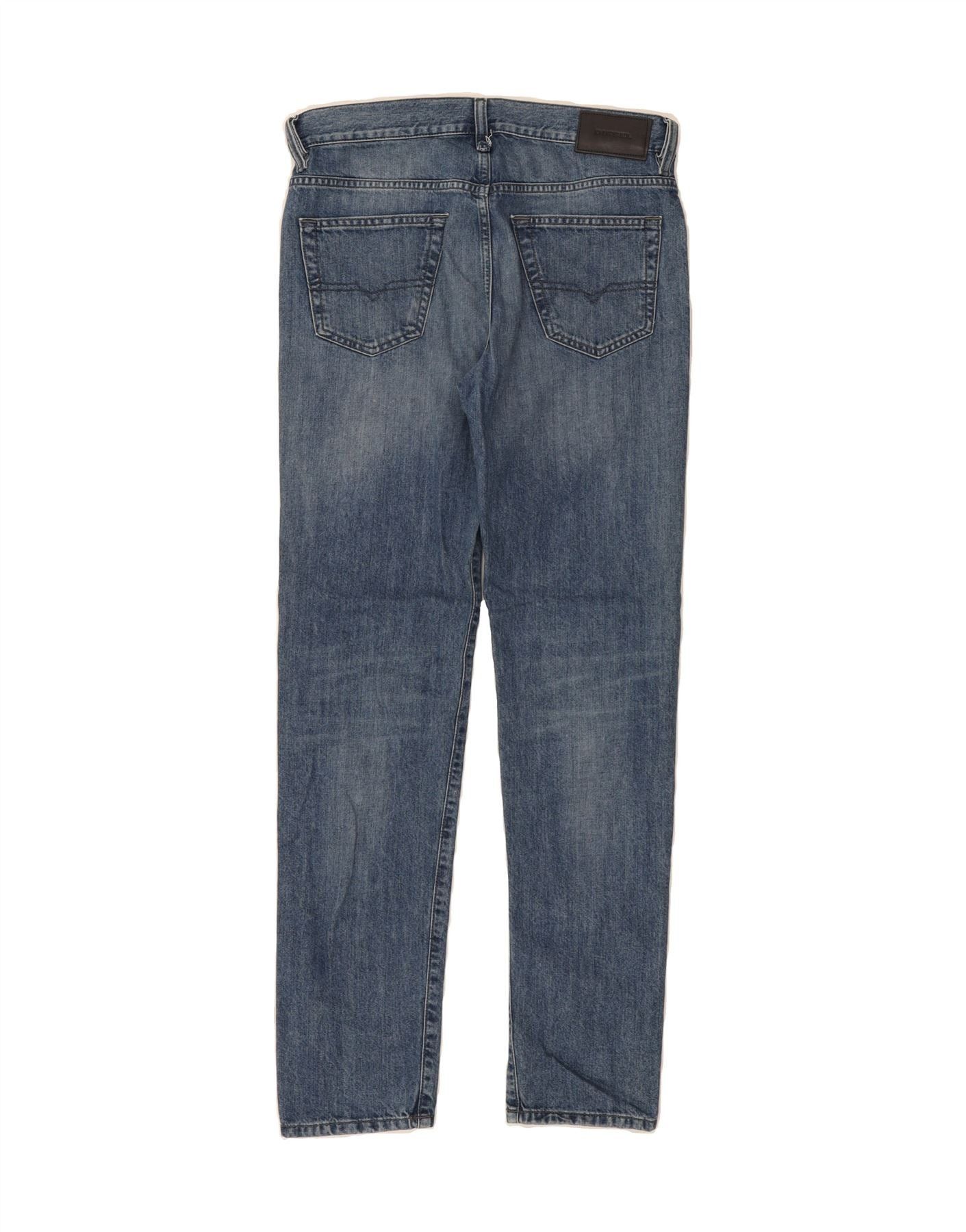 Diesel Mens Mharky Slim Skinny Jeans W29 L31 Blue Cotton Size US 29 - 2 Thumbnail