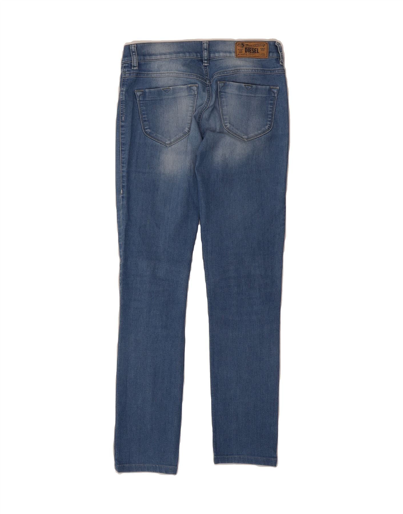 Diesel Womens Livier Low Waist Super Slim Jegging Jeans W27 L28 Blu Size 42" / US 20 - 2 Thumbnail