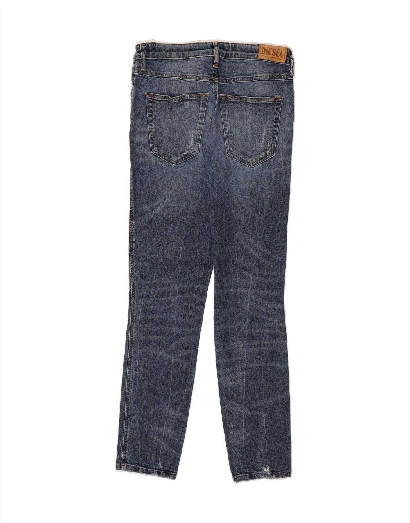 Diesel Womens Babhila Regular Slim Skinny Jeans W26 L23 Blue Cotton Size 42" / US 20 - 2 Thumbnail