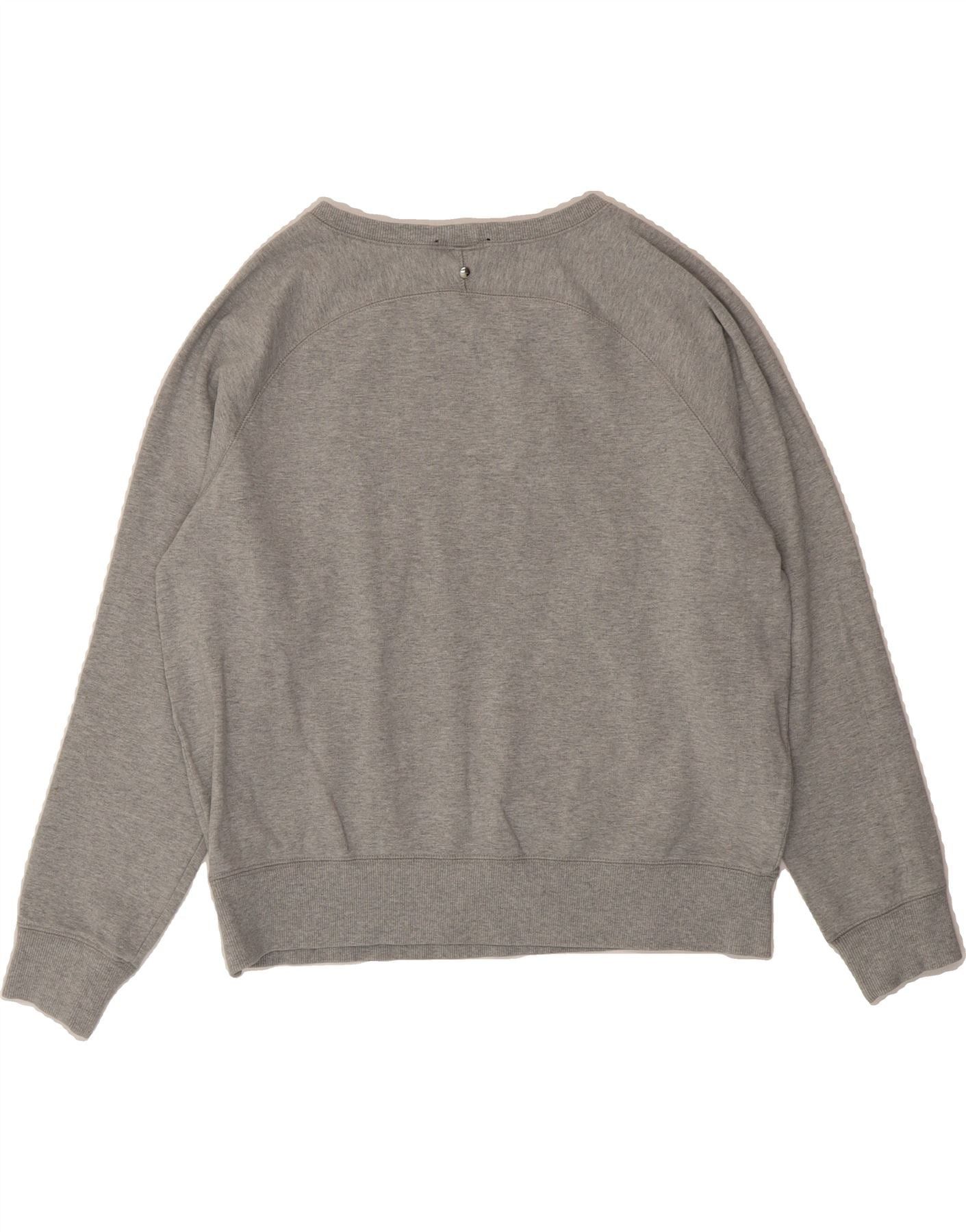 Diesel Womens Graphic Sweatshirt Jumper UK 16 Large Grey Cotton Size S / US 4 / IT 40 - 2 Thumbnail