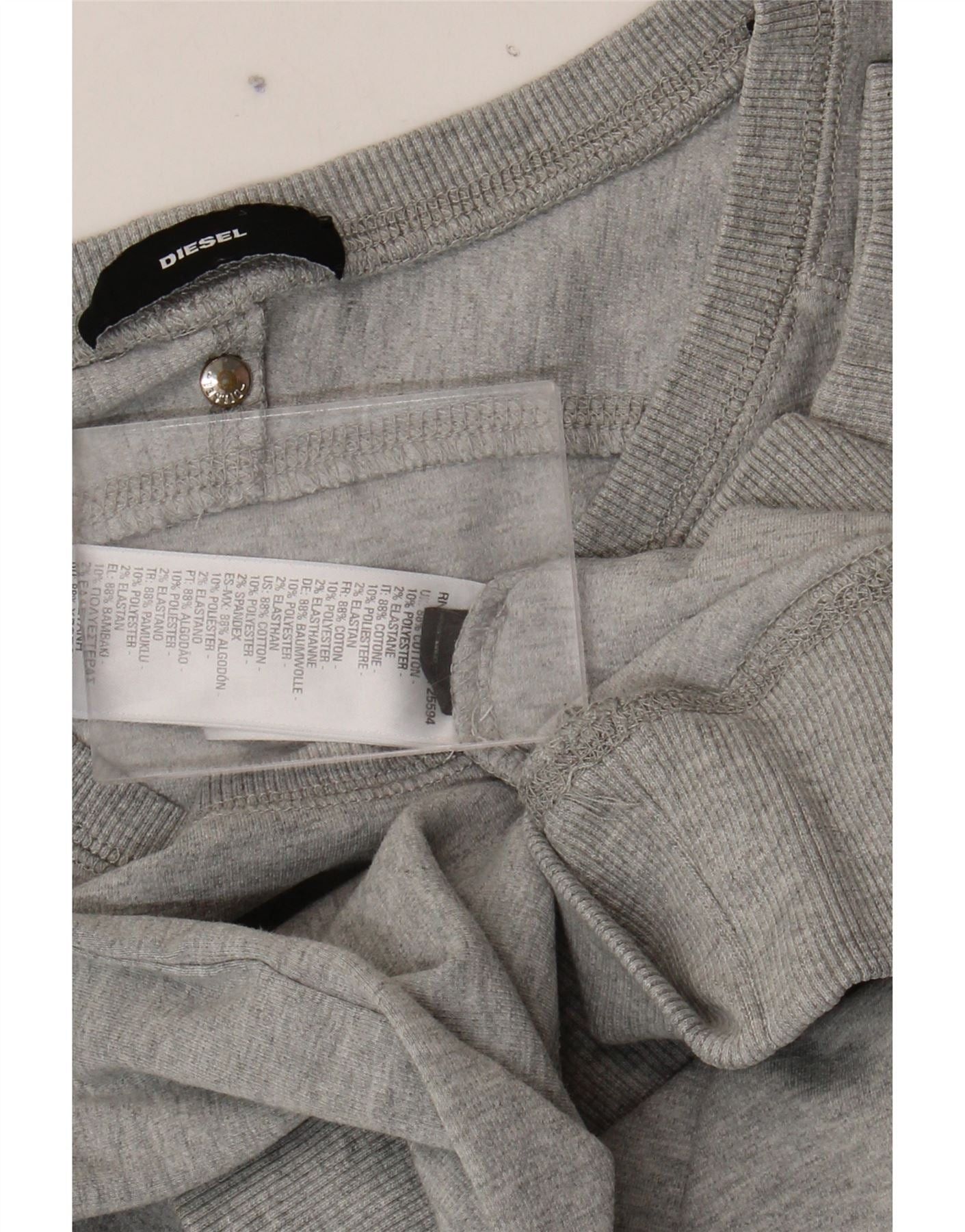 Diesel Womens Graphic Sweatshirt Jumper UK 16 Large Grey Cotton Size S / US 4 / IT 40 - 4 Thumbnail