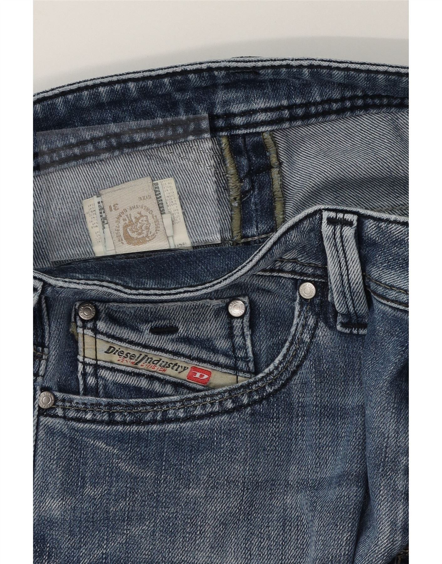Diesel Womens Straight Jeans W31 L27 Blue Cotton Size 42" / US 20 - 3 Thumbnail