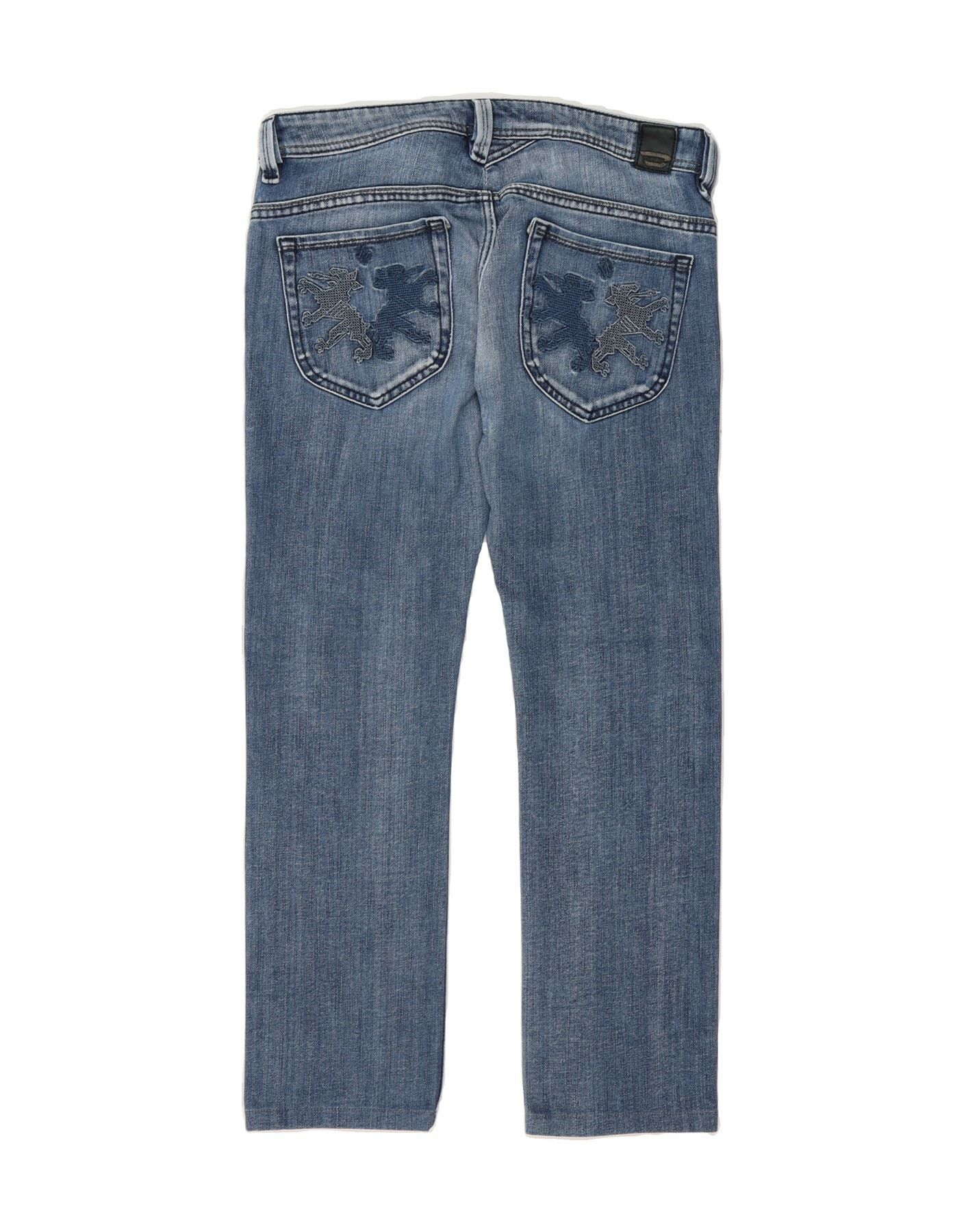 Diesel Womens Straight Jeans W31 L27 Blue Cotton Size 42" / US 20 - 2 Thumbnail