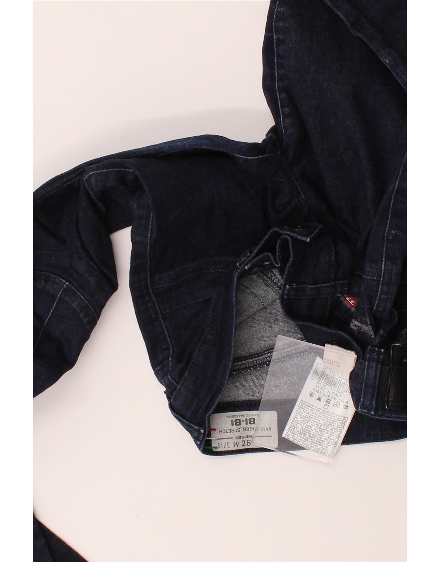 Diesel Womens Legging Super Slim Jeans W28 L31 Navy Blue Cotton Size 42" / US 20 - 3 Thumbnail