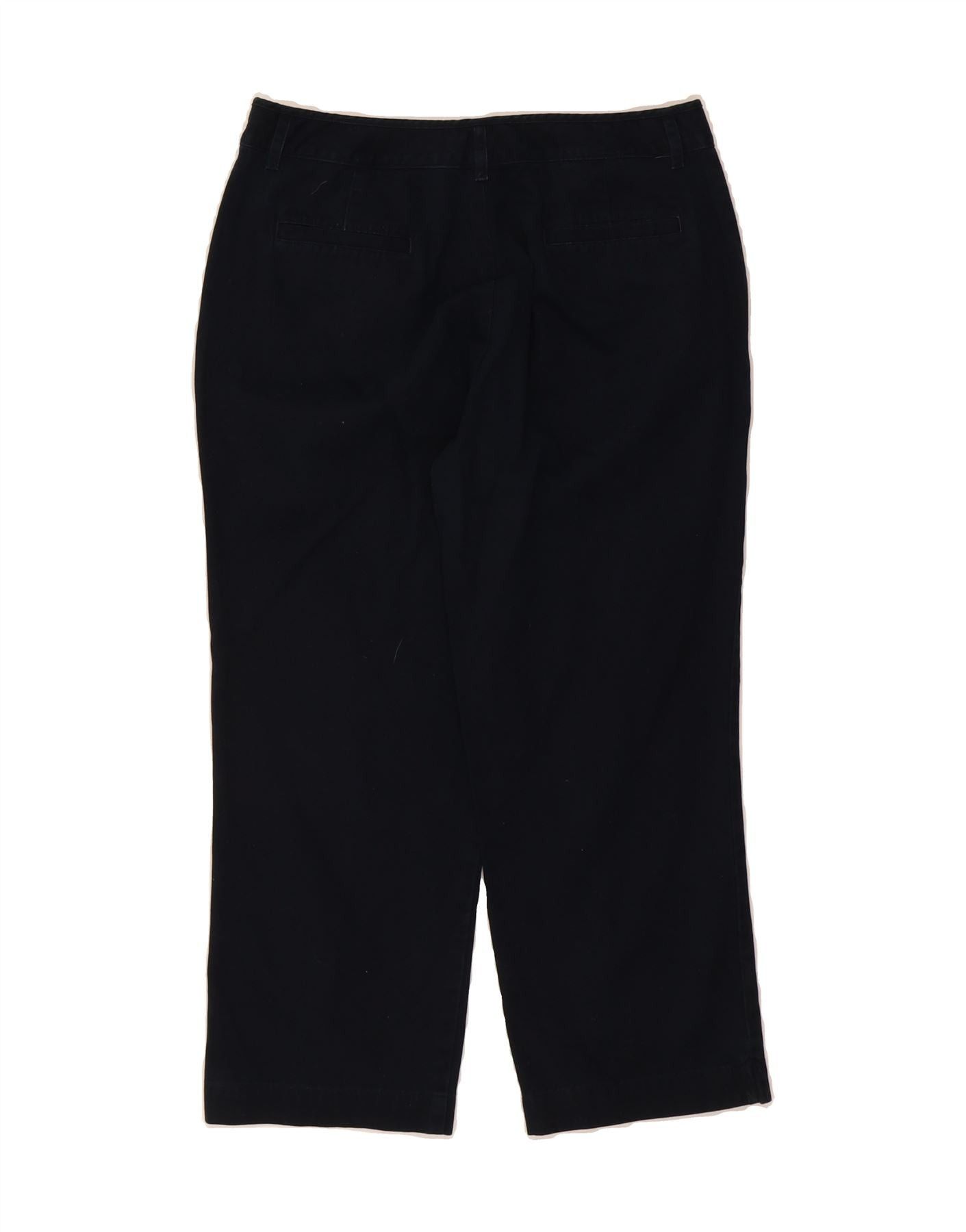 Ralph Lauren Womens Petite Capri Trousers US 10 Large W32 L23 Navy Blue Size 28" / US 6 / IT 42 - 2 Thumbnail