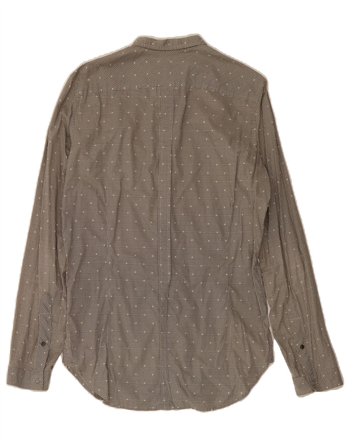 Diesel Mens Abstract Pattern Shirt Large Grey Cotton Size US L / EU 52-54 / 3 - 2 Thumbnail