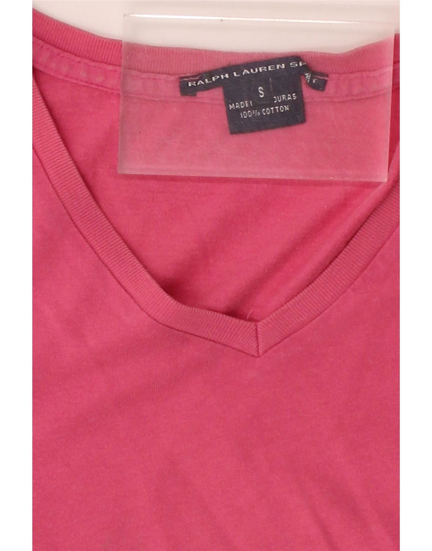 Ralph Lauren Womens Overd T-Shirt Top UK 10 Small Pink Cotton Size S / US 4 / IT 40 - 4 Thumbnail