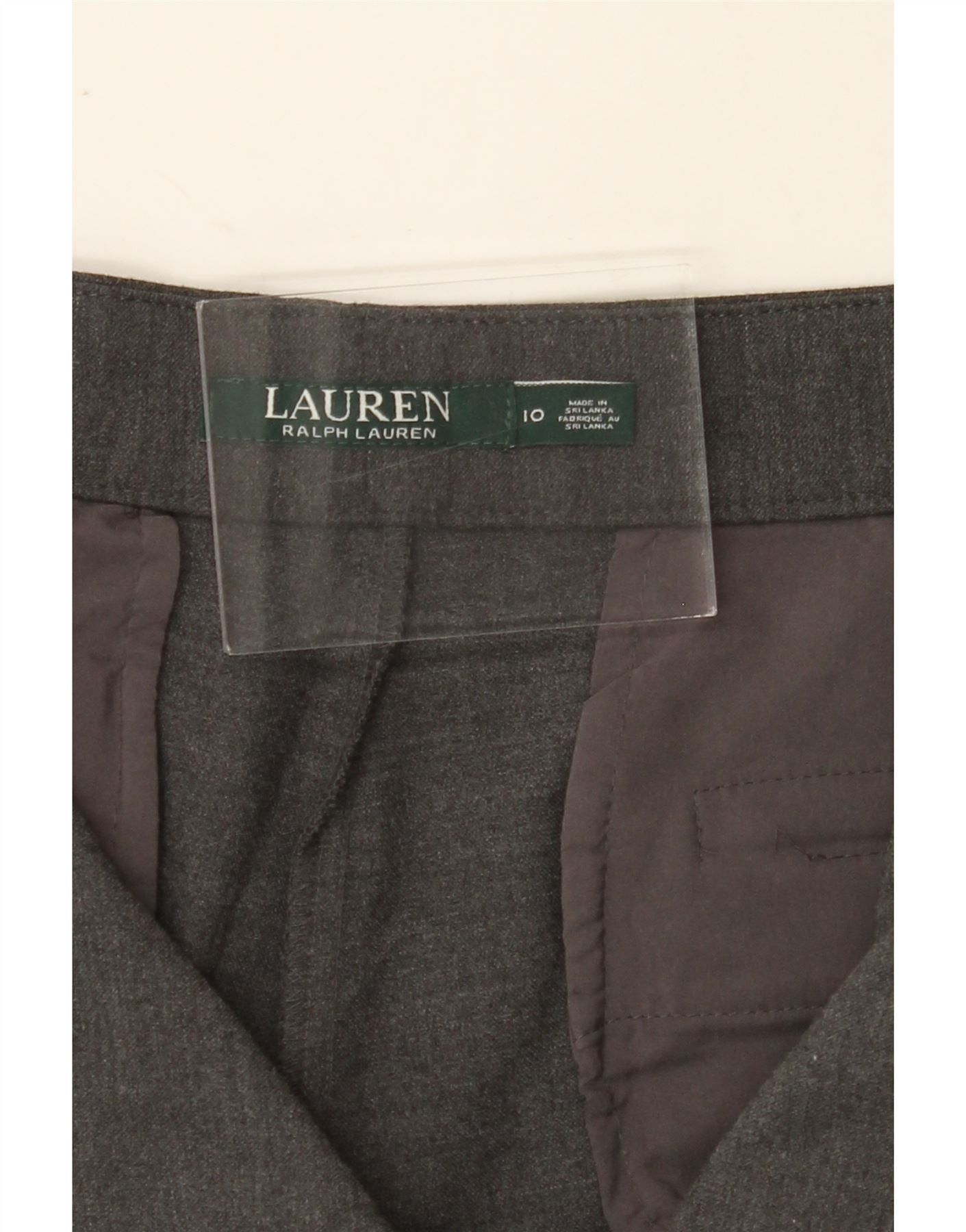 Ralph Lauren Womens Straight Suit Trousers US 10 Large W34 L34 Grey Size 28" / US 6 / IT 42 - 3 Thumbnail