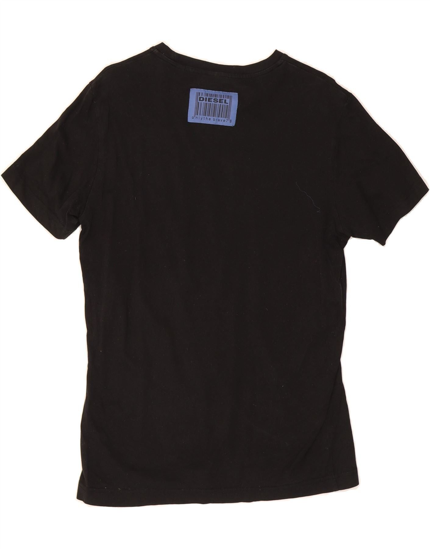Diesel Womens Graphic T-Shirt Top UK 14 Medium Black Cotton Size M / US 6-8 / IT 42-44 - 2 Thumbnail