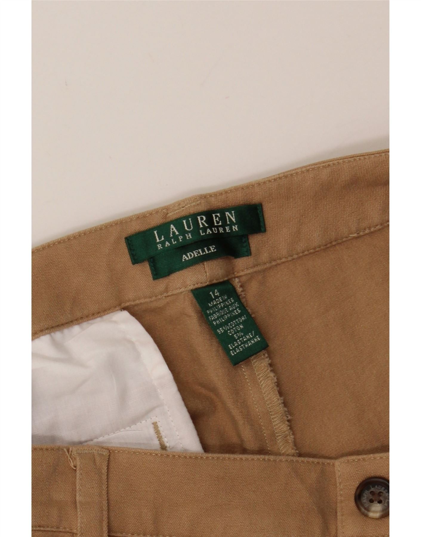 Ralph Lauren Womens Adelle Straight Casual Trousers US 14 XL W38 L29 Brow Size 32" / US 10 / IT 46 - 3 Thumbnail