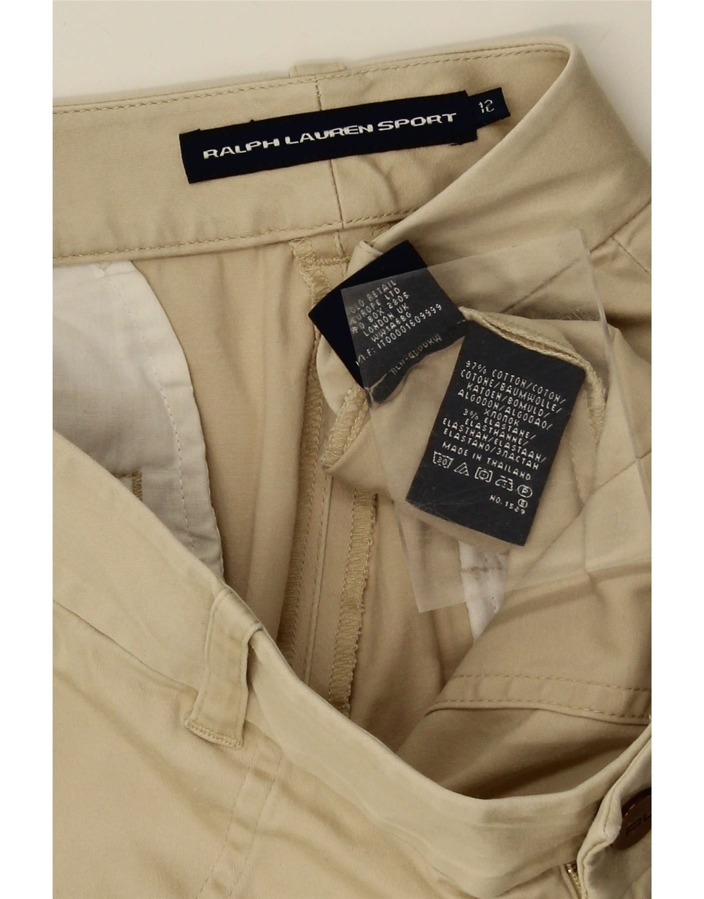 Ralph Lauren Womens Straight Capri Trousers US 12 Large W32 L22 Beige Size 30" / US 8 / IT 44 - 4 Thumbnail