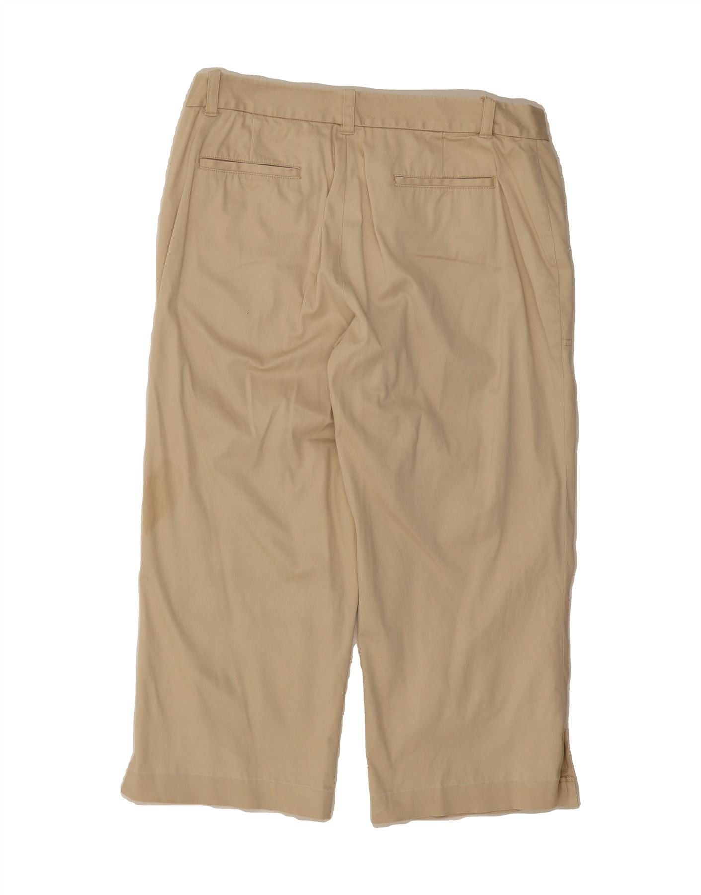 Ralph Lauren Womens Straight Capri Trousers US 12 Large W32 L22 Beige Size 30" / US 8 / IT 44 - 2 Thumbnail