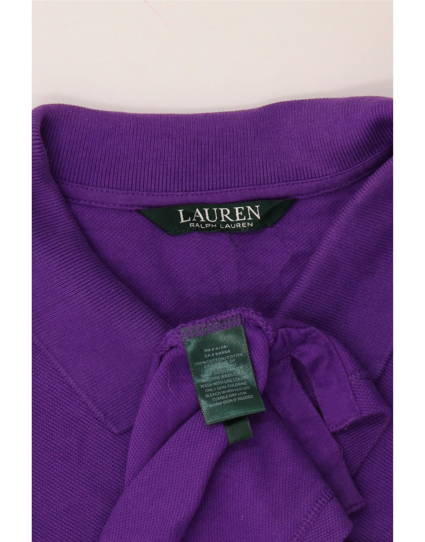 Ralph Lauren Mens Polo Shirt Large Purple Cotton Size US L / EU 52-54 / 3 - 3 Thumbnail