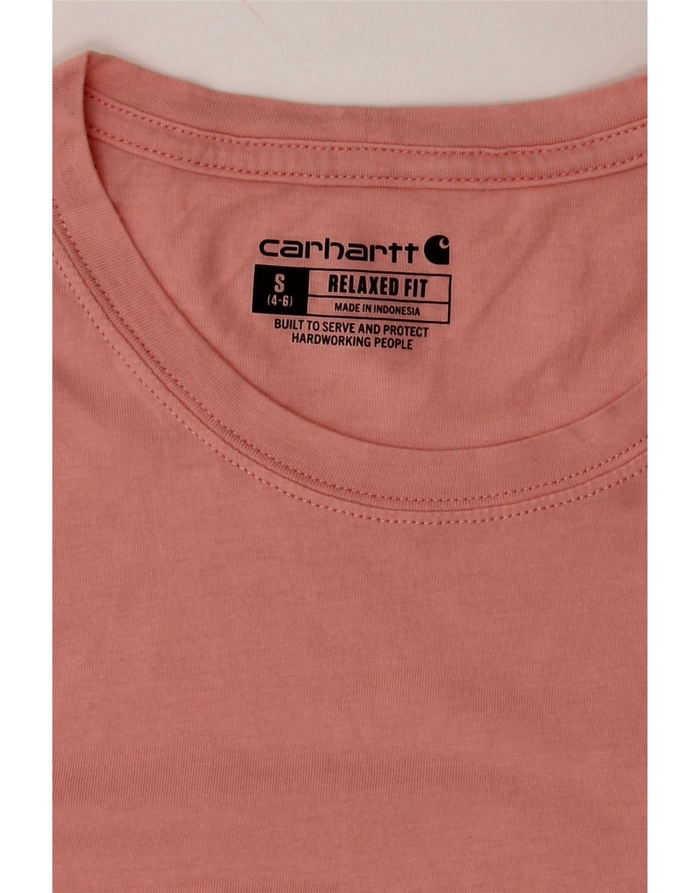 Carhartt Womens Relaxed Fit T-Shirt Top US 4/6 Small Pink Size S / US 4 / IT 40 - 3 Thumbnail
