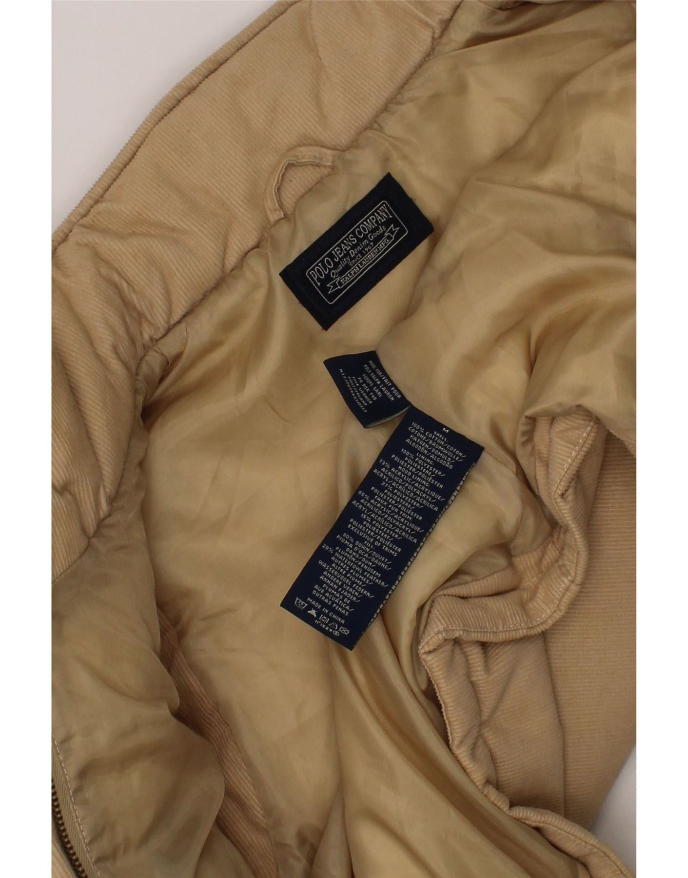 Ralph Lauren Womens Padded Gilet UK 14 Medium Beige Pinstripe Cotton Size M / US 6-8 / IT 42-44 - 6 Thumbnail