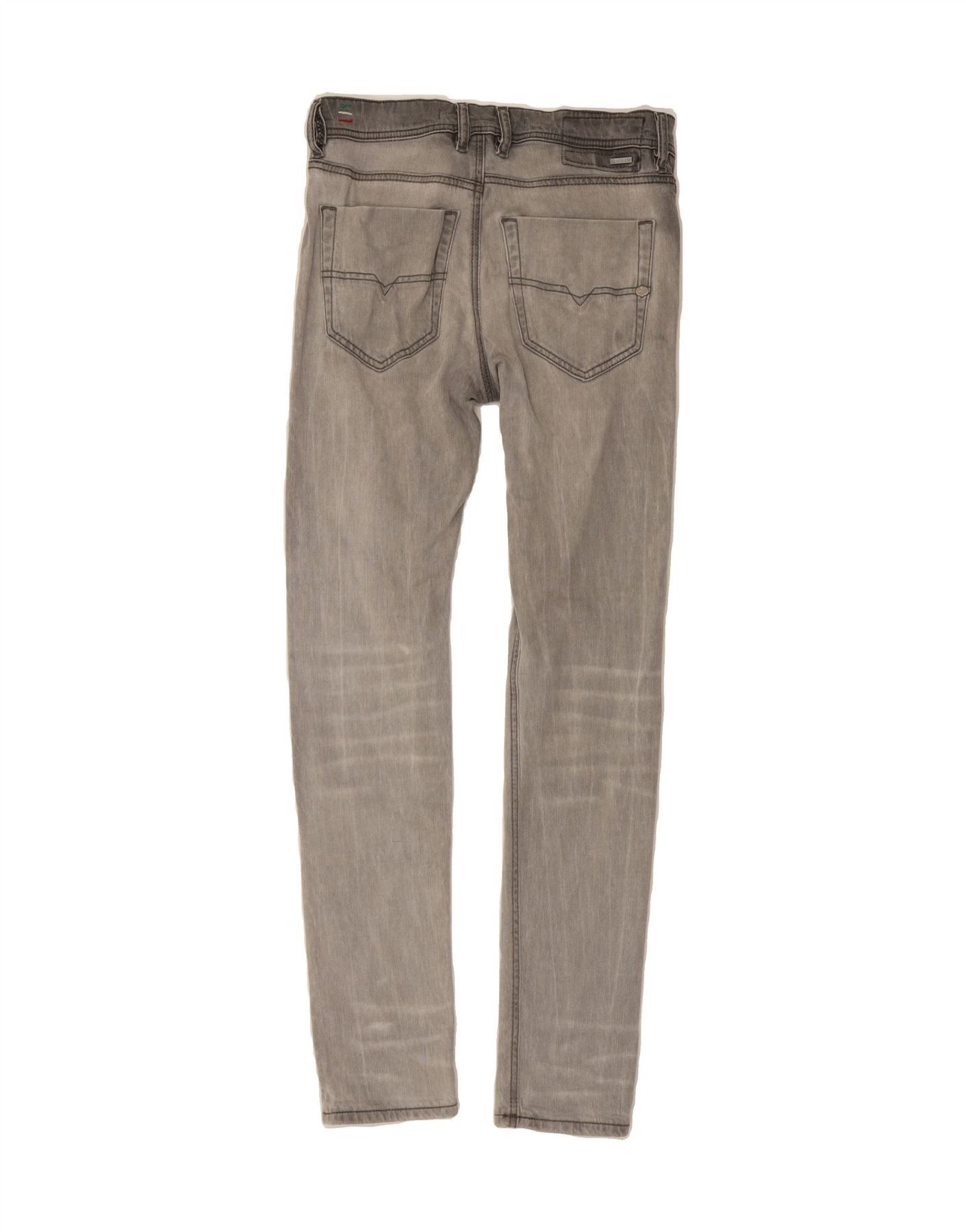 Diesel Womens Skinny Jeans W26 L30 Grey Rayon Size 42" / US 20 - 2 Thumbnail