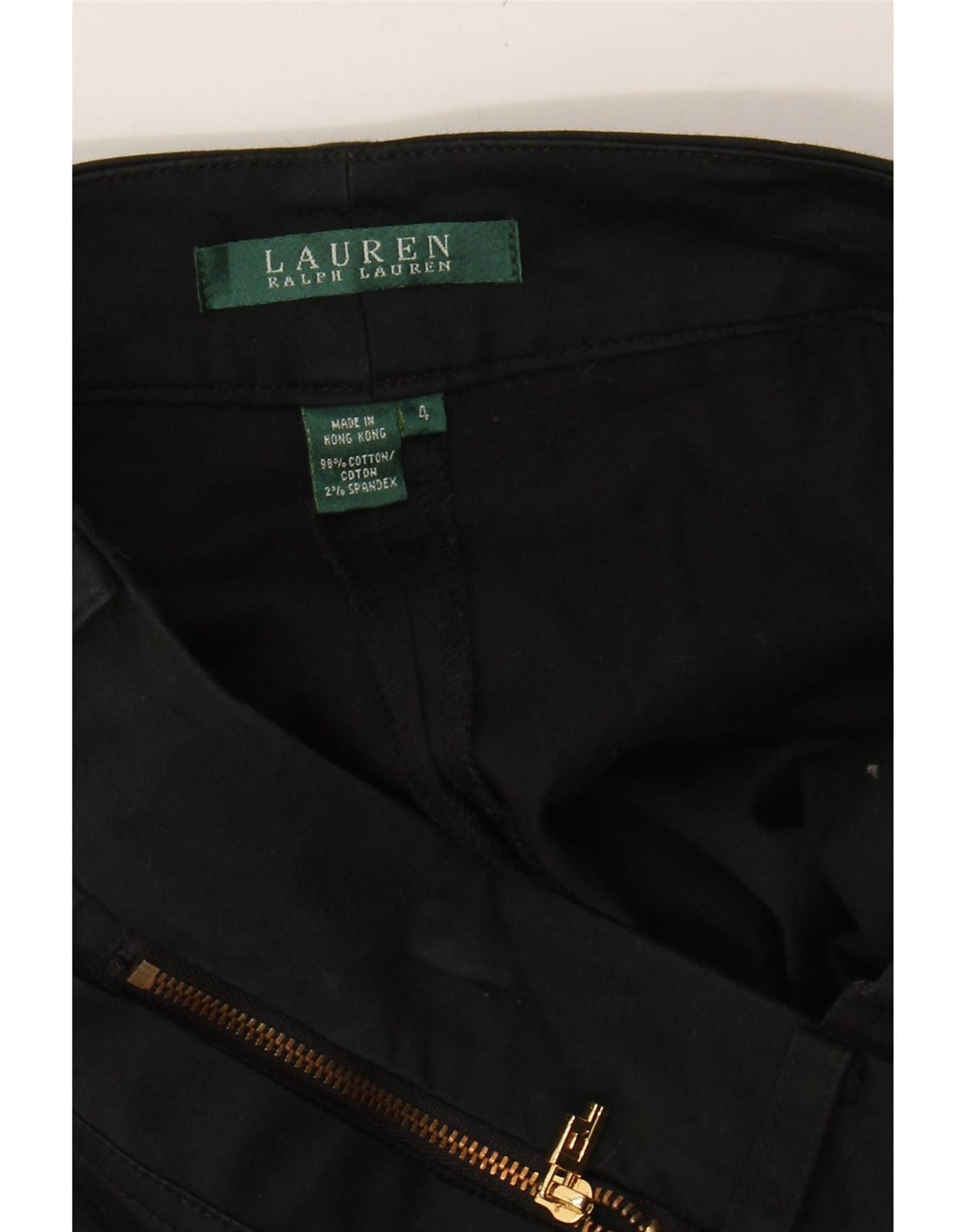 Ralph Lauren Womens Straight Casual Trousers US 4 Small W30 L31 Black Size 25" / US 0 / IT 36 - 3 Thumbnail
