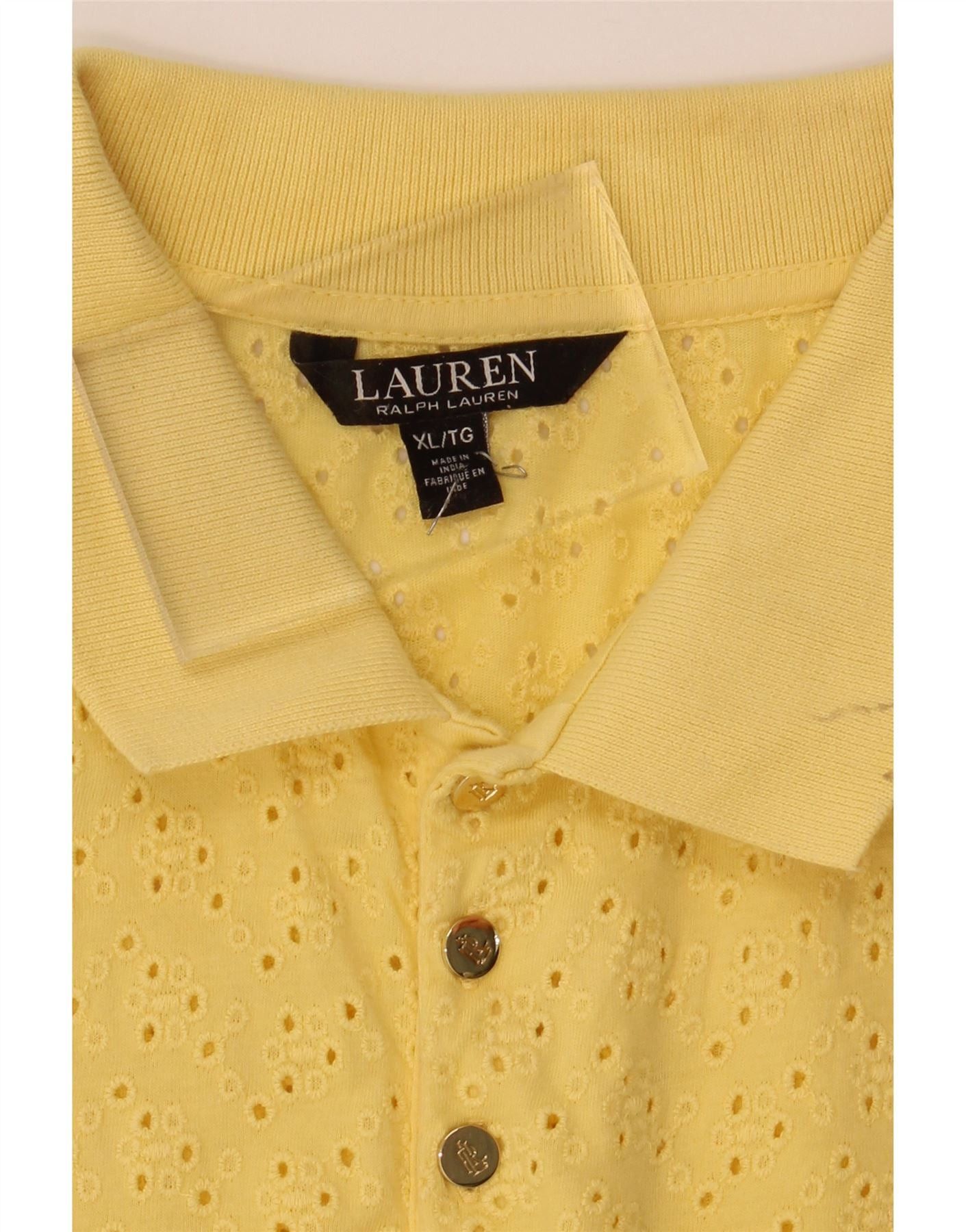 Ralph Lauren Womens Polo Shirt UK 18 XL Yellow Size XL / US 12-14 / IT 48-50 - 5 Thumbnail