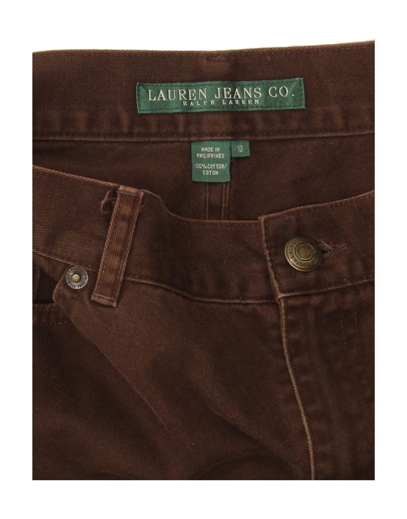 Ralph Lauren Womens Tapered Casual Trousers US 10 Large W30 L28 Brown Size 28" / US 6 / IT 42 - 3 Thumbnail