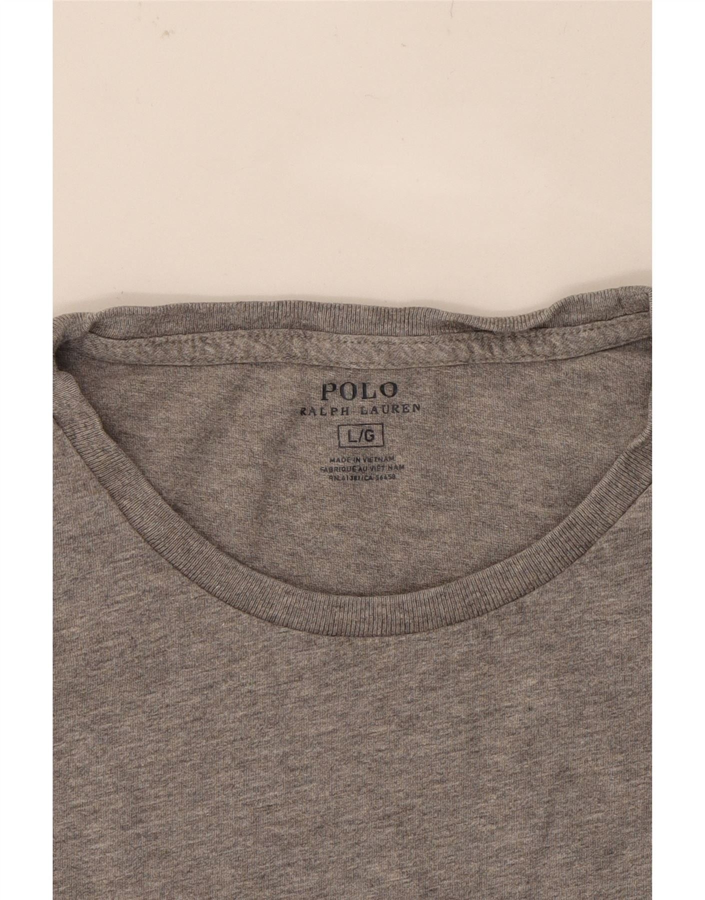 Polo Ralph Lauren Womens T-Shirt Top UK 16 Large Grey Cotton Size L / US 10 / IT 46 - 3 Thumbnail