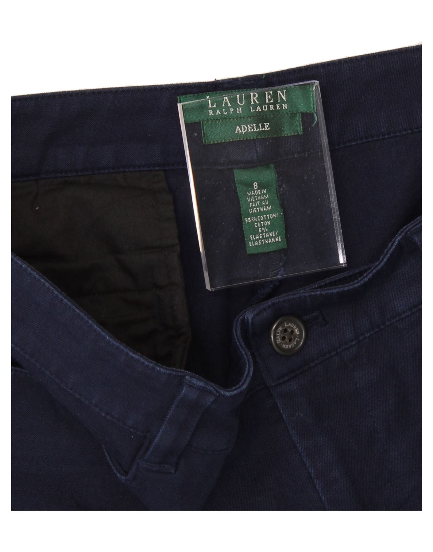 Ralph Lauren Womens Adelle Casual Trousers US 8 Medium W32 L29 Navy Blue Size 27" / US 4 / IT 40 - 3 Thumbnail