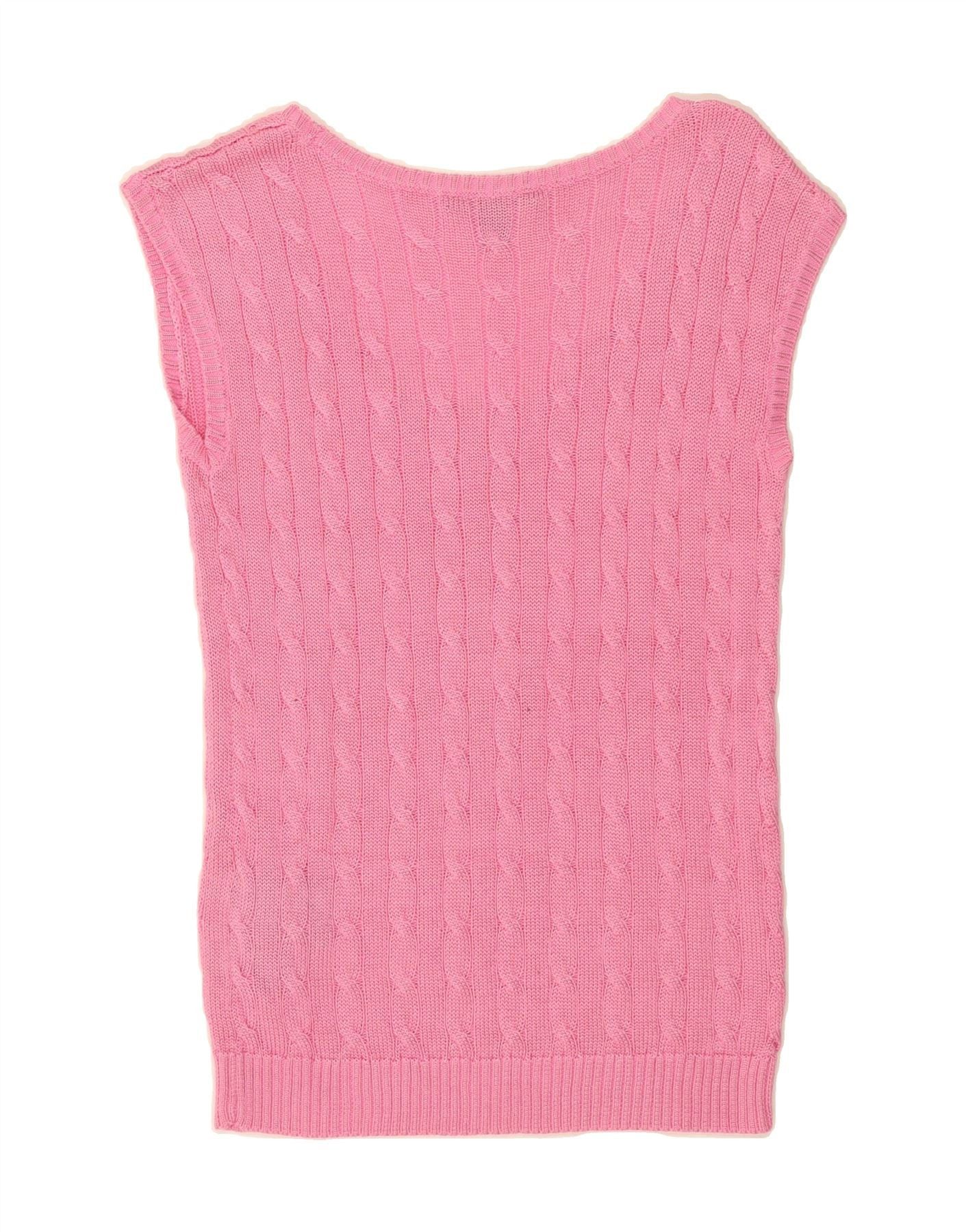 Ralph Lauren Womens Boat Neck Jumper Sweater UK 14 Medium Pink Size M / US 6-8 / IT 42-44 - 2 Thumbnail