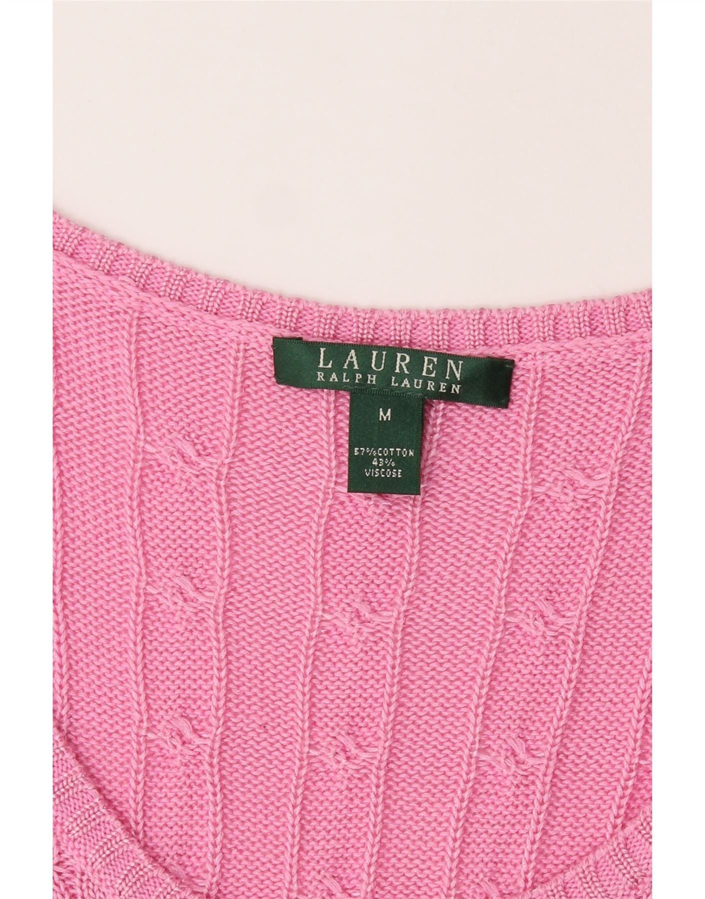 Ralph Lauren Womens Boat Neck Jumper Sweater UK 14 Medium Pink Size M / US 6-8 / IT 42-44 - 3 Thumbnail