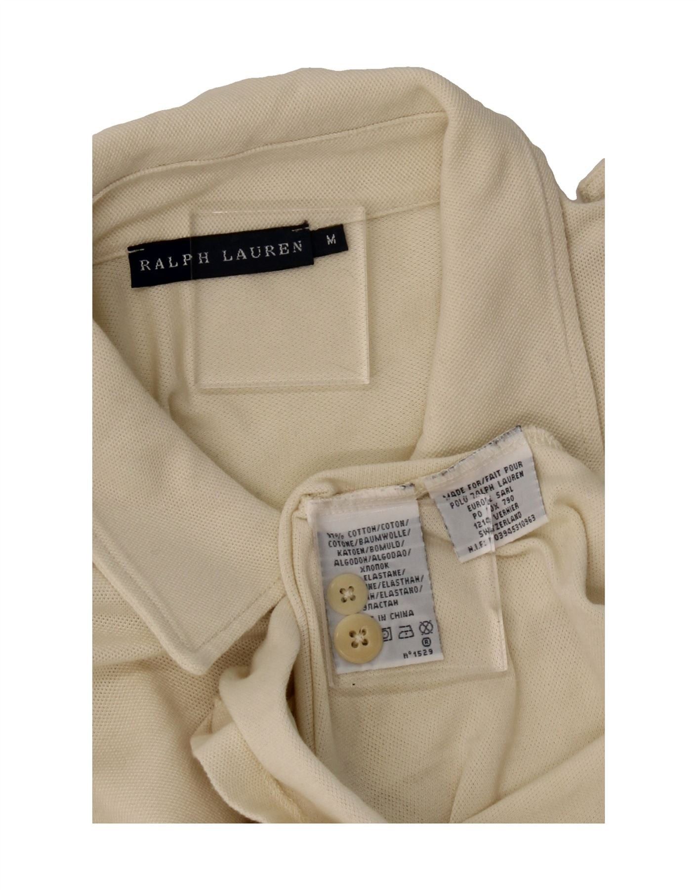 Ralph Lauren Womens Military Long Sleeve Polo Shirt UK 14 Medium Off Whit Size M / US 6-8 / IT 42-44 - 3 Thumbnail