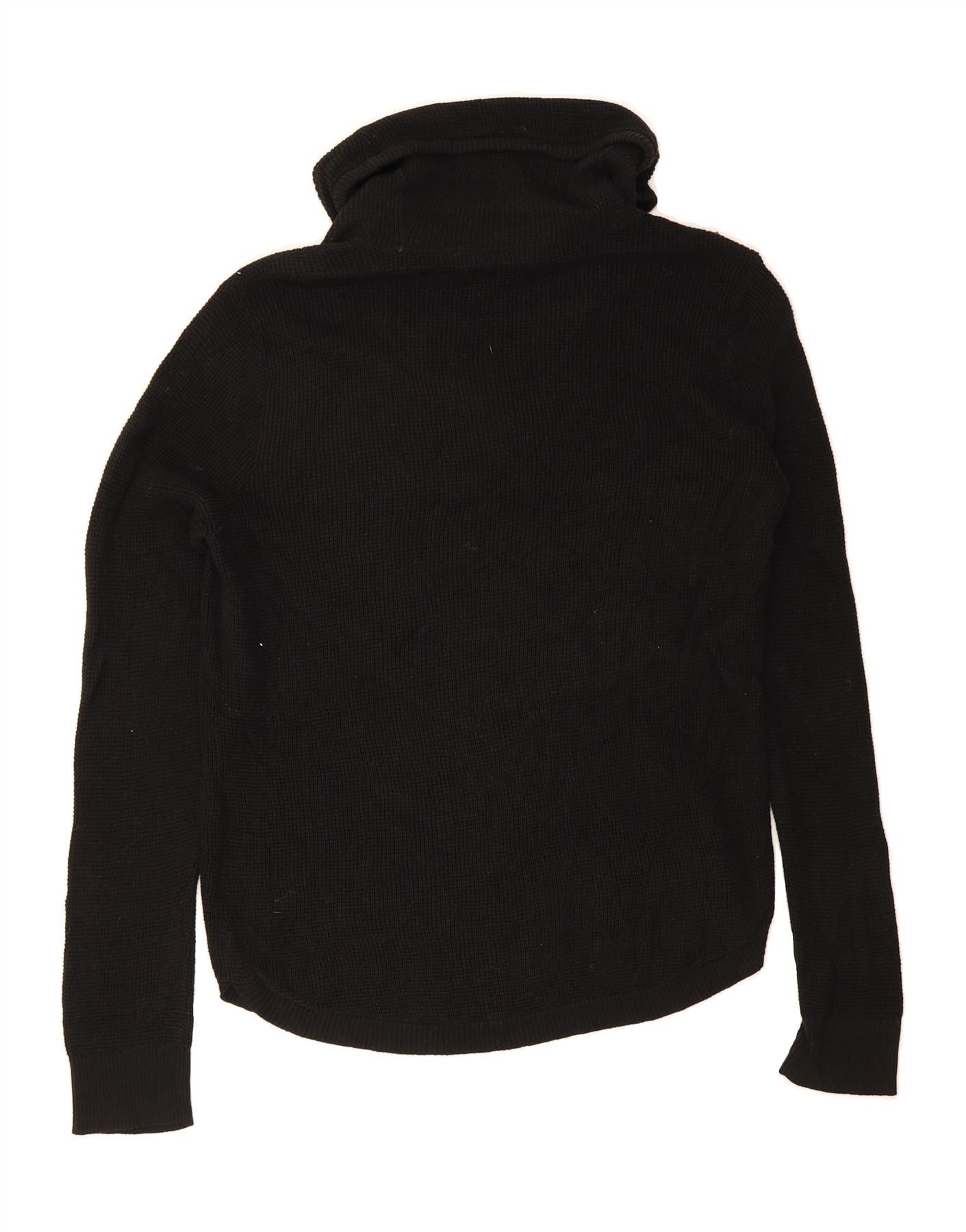 Ralph Lauren Womens Roll Neck Jumper Sweater UK 16 Large Black Cotton Size S / US 4 / IT 40 - 2 Thumbnail